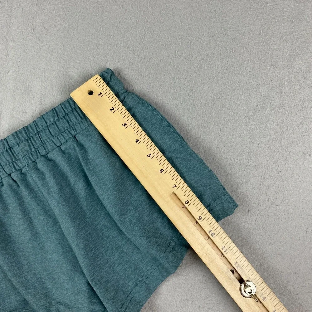 Vuori Halo Performance Shorts Womens XS zip pocket teal Heather Drawstring VW339 - Picture 9 of 11